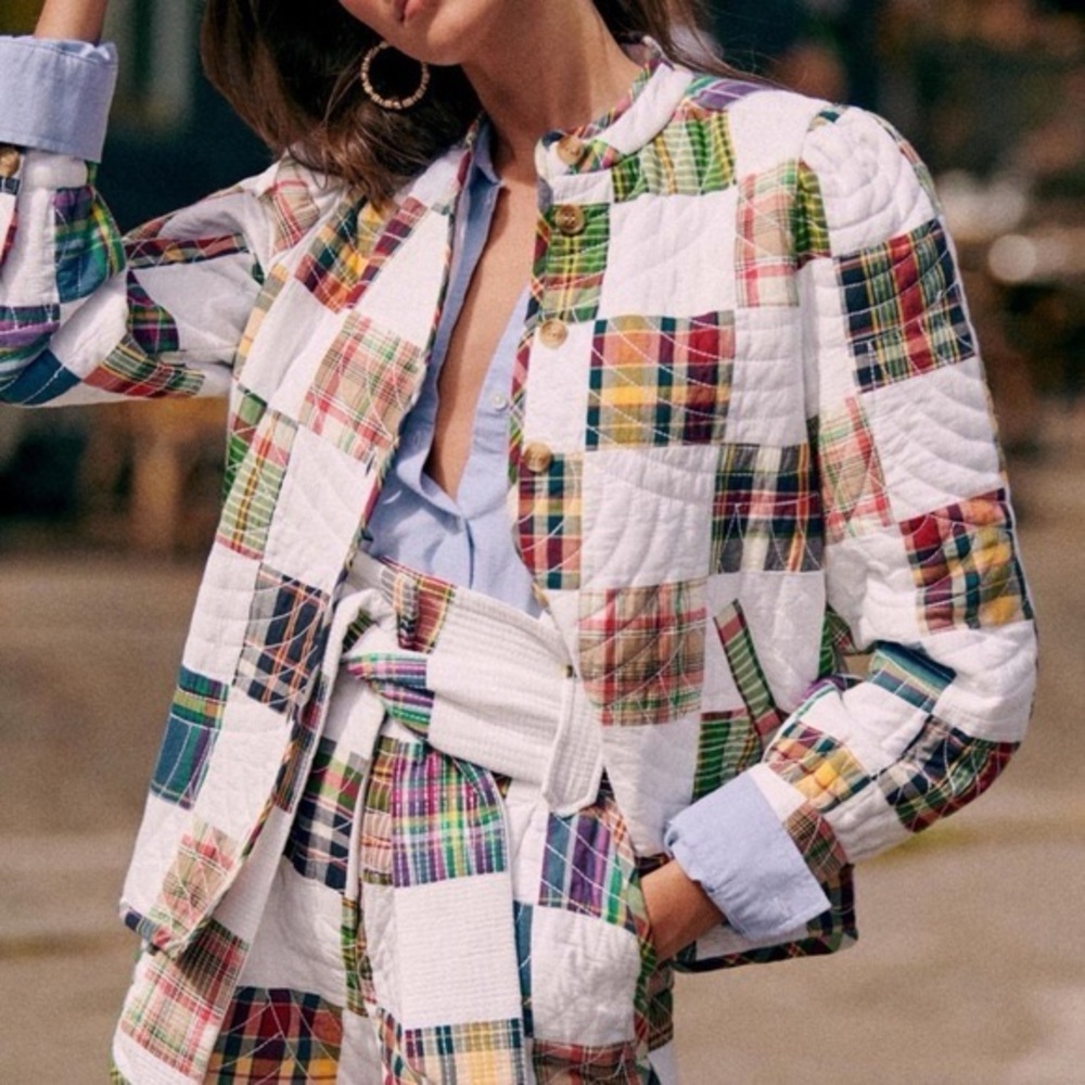 Sézane Jean Jacket in Patchwork